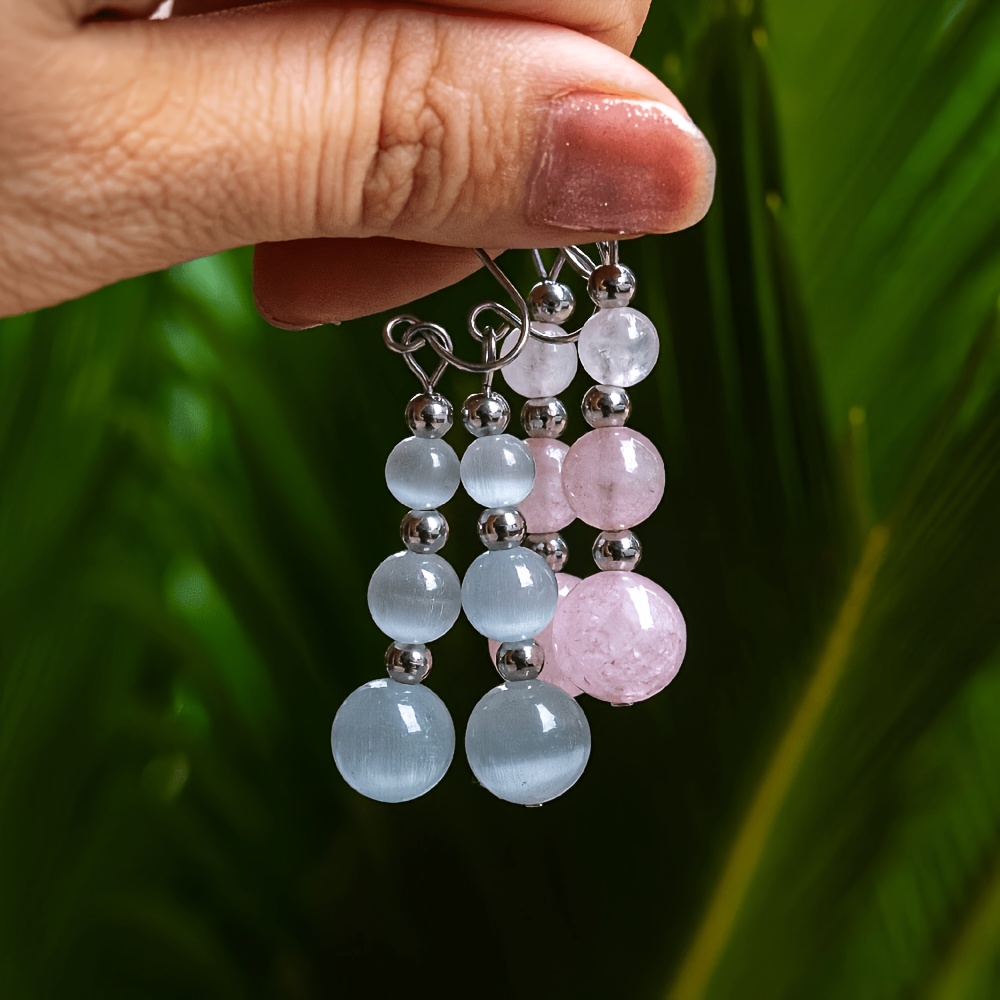 10 Pairs Handmade Natural Stone Earrings Set, Bohemian Style